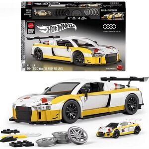 New! Mattel Brick Shop Hot Wheels '15 Audi R8 LMS Building Kit Collectors JFT18